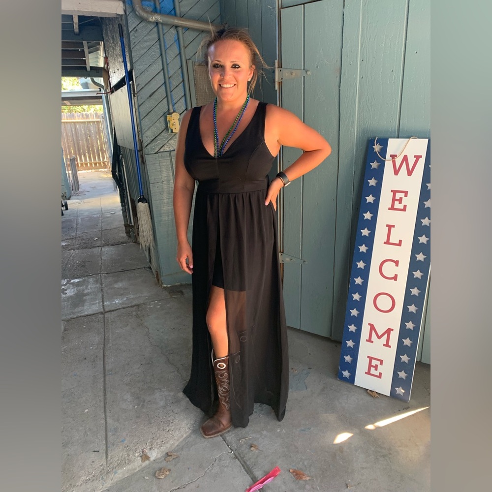 J for Justify Black High Low Dress